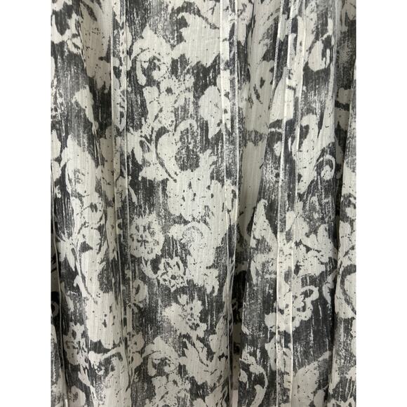 Coldwater Creek Silk Cotton Floral  Midi Skirt XL Y2K Boho Dark Romantic Fairy - Picture 8 of 14